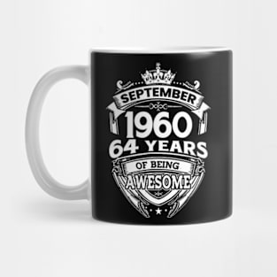 September 1960 64 Years Of Being Awesome 64th Birthday Mug